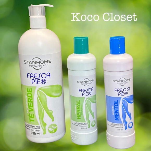 STANHOME FRESCA PIE GREEN TEA 930ml EUCALYPTUS 300ml MENTHOL 300ml FEET LOTION - Picture 4 of 9